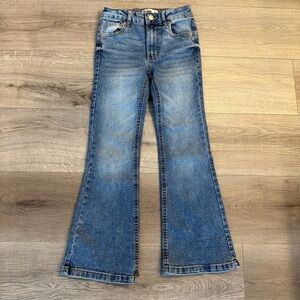3/27$ Girls blue flare denim jeans size 7